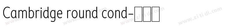 Cambridge round cond字体转换